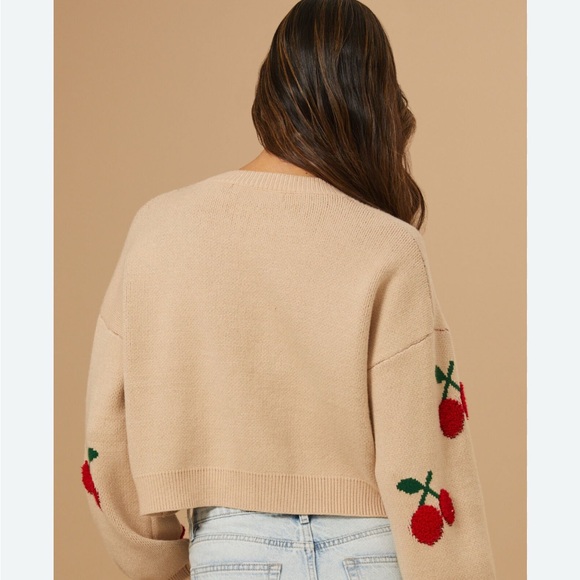 Altar'd State Cherry Sweater Size Small - Picture 3 of 7